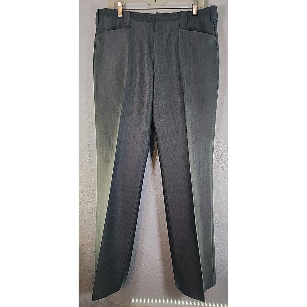 Vtg Circle S Western Ranch Dress Pants‎ 100% Polyester Men Size 36 x31 Gray